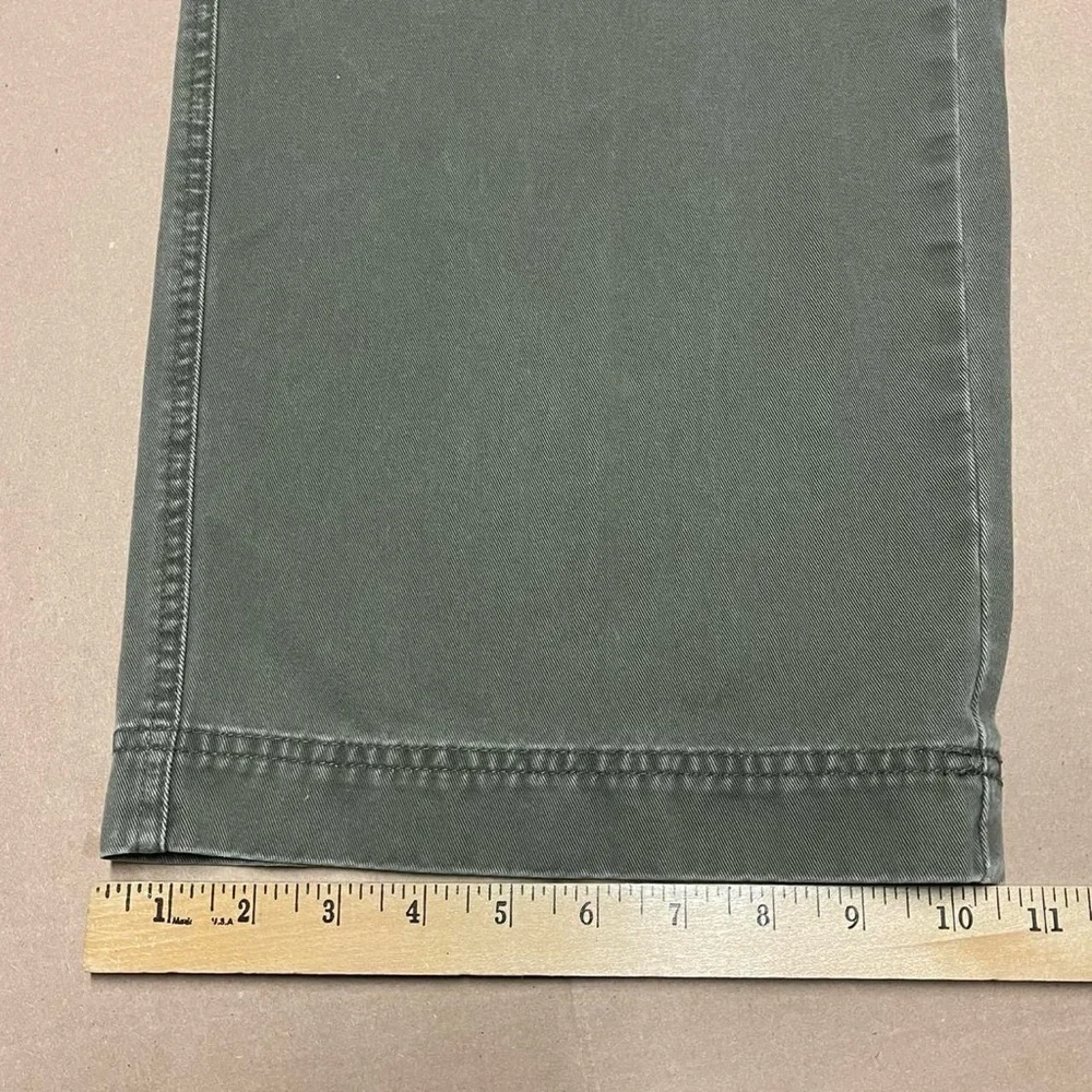 Vintage Y2K Express 36x32 Green Baggy Flap Pocket Chino Mens Pants Wide Leg